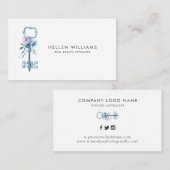 -Floral Key Vastgoed taxateur Visitekaartje (Voorkant / Achterkant)