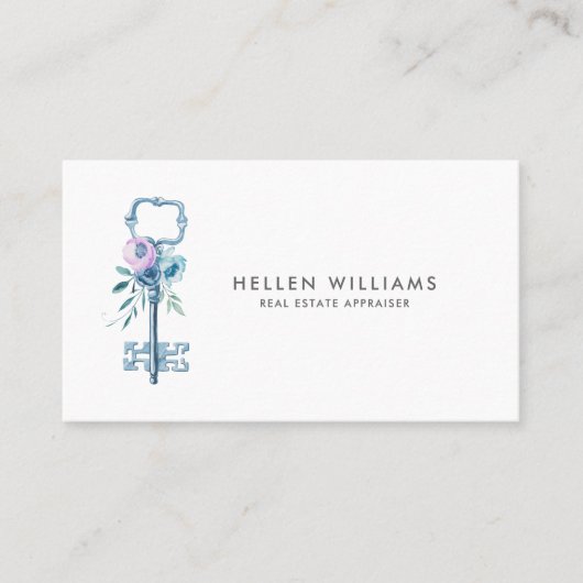 -Floral Key Vastgoed taxateur Visitekaartje (Voorkant)