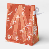 Floral Kimono Pattern Coral Bedankdoosjes (Achterkant)