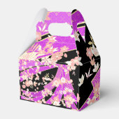 Floral Kimono Pattern Violet Pink Bedankdoosjes (Achterkant)