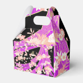 Floral Kimono Pattern Violet Pink Bedankdoosjes (Voorkant Zijde)