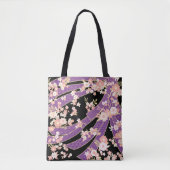 Floral Kimono Pattern Violet Tote Bag (Voorkant)
