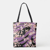 Floral Kimono Pattern Violet Tote Bag (Achterkant)