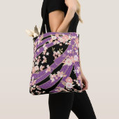 Floral Kimono Pattern Violet Tote Bag (Dichtbij)