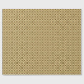 Floral kimono print, karamel en chocoladebruin cadeaupapier (Vlak)