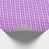 Floral kimono print, orchidee en paars cadeaupapier (Hoek)