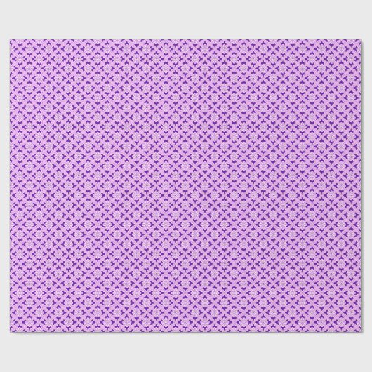 Floral kimono print, orchidee en paars cadeaupapier (Vlak)