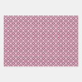 Floral Kimono Print, Red, Roze en Indigo Inpakpapier Vel (Voorkant 2)