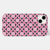 Floral kimono print, roze, zwart-wit Case-Mate iPhone case (Achterkant (horizontaal))