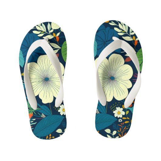 Floral Kinder Teenslippers (Voetbed)