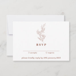 Floral Kindly Reply Terracotta Boho Autumn Kaart