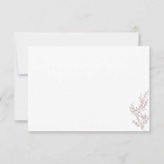 Floral Kindly Reply Terracotta Boho Autumn Kaart (Achterkant)