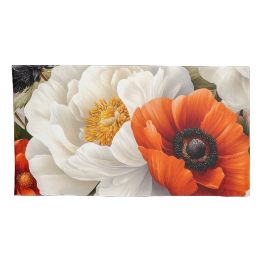 Floral King Pair Kussensloop (Achterkant-Rechts)