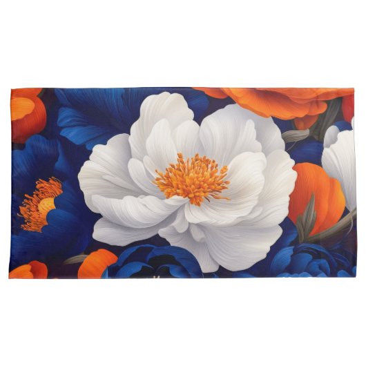 Floral King Pair Kussensloop (Voorkant-Rechts)