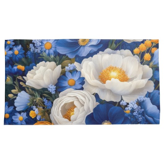 Floral King Pair Kussenslopen (Voorkant-Rechts)