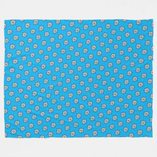 Floral KiniArt Fleece Blanket Deken (Voorkant (Horizontaal))