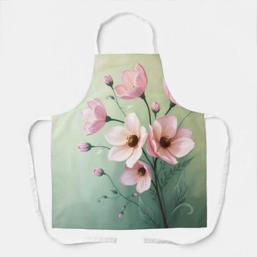 Floral Kitchen Apron Schort (Voorkant)