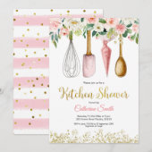 Floral Kitchen Bridal Shower Kaart (Voorkant / Achterkant)