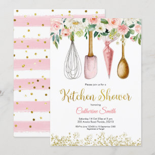 Floral Kitchen Bridal Shower Kaart