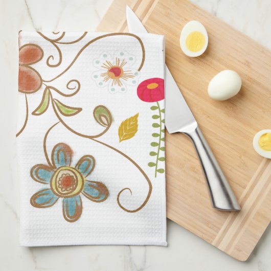 Floral Kitchen Hand Towel Theedoek (Quarter Fold)