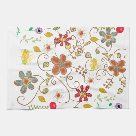 Floral Kitchen Hand Towel Theedoek (Horizontaal)