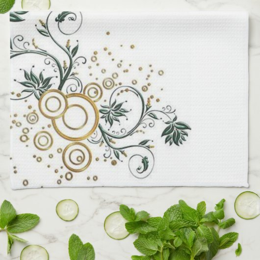 Floral Kitchen Hand Towel Theedoek (Gevouwen)