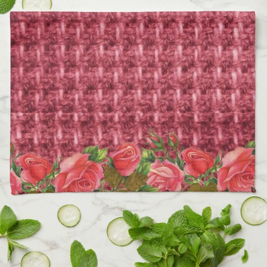 Floral Kitchen Hand Towel Theedoek (Gevouwen)