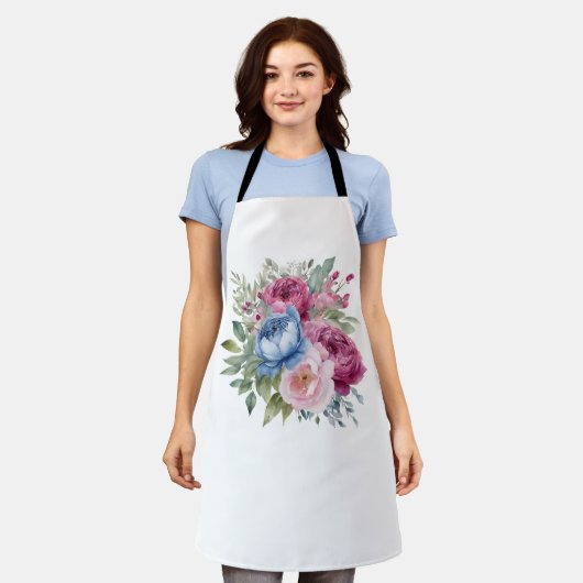 Floral Kitchen Schort voor haar (Gedragen)