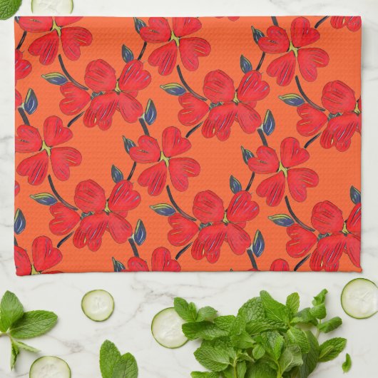 Floral Kitchen Towel Theedoek (Gevouwen)