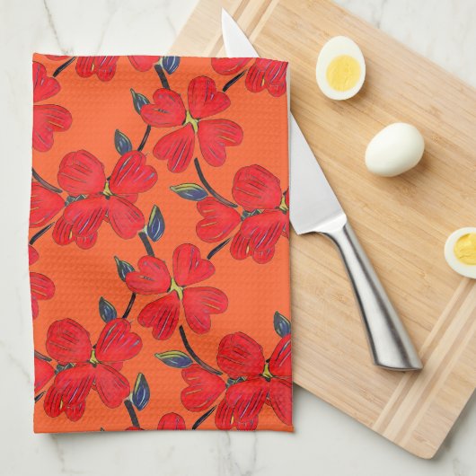 Floral Kitchen Towel Theedoek (Quarter Fold)