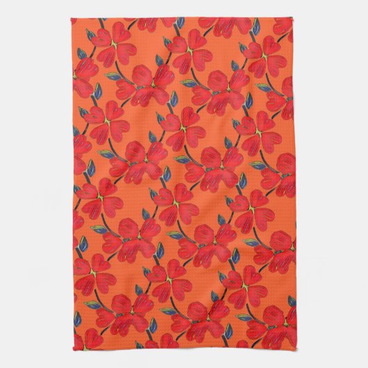 Floral Kitchen Towel Theedoek (Verticaal)