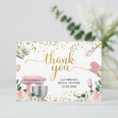 Floral Kitchen Vrijgezellenfeest Hartelijk dank Bedankkaart (Staand voorkant)