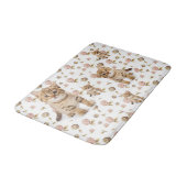 Floral Kitten Bathroom Bath Mat (Gekanteld)
