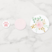 Floral Kitten Verjaardagsfeest Confetti (Achterkanten)