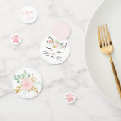 Floral Kitten Verjaardagsfeest Confetti (Groep)