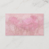 Floral klassieke roze kalligrafieshaarlijst visitekaartje (Achterkant)