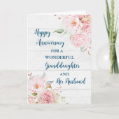 Floral kleindochter en haar man Jubileum Kaart (Voorkant)