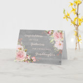 Floral Kleindochter Gefeliciteerd Afstuderen Kaart (Gele Bloem)