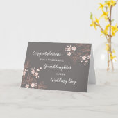 Floral kleindochter trouwdag gefeliciteerd kaart (Gele Bloem)