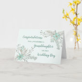 Floral kleindochter trouwdag gefeliciteerd kaart (Gele Bloem)