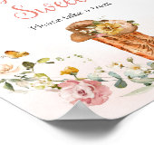 Floral kleine cowgirl Baby shower baby's zijn lief Poster (Hoek)