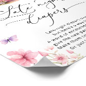 Floral kleine fee tuin late night luiers spel poster (Hoek)