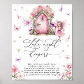 Floral kleine fee tuin late night luiers spel poster (Voorkant)