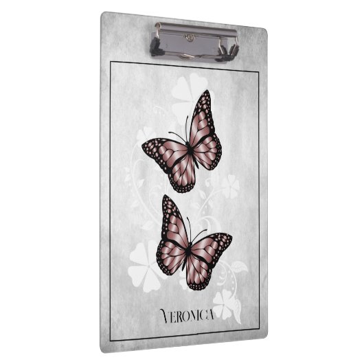 Floral klembord voor roze vlinder (Rechts)