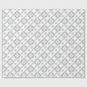 Floral kleur Zwart-witcadeautje Cadeaupapier (Vlak)