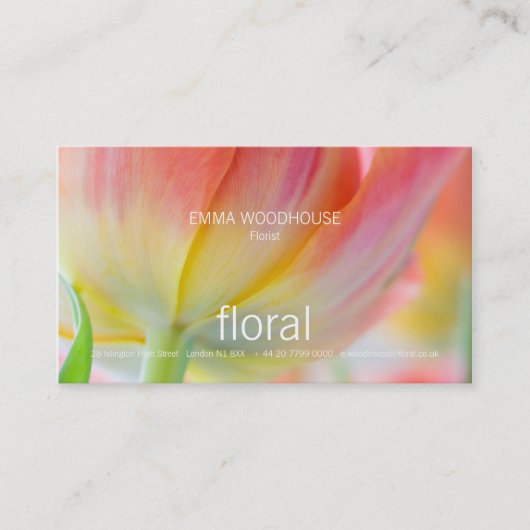 Floral - Kleuren van voorjaar Visitekaartje (Voorkant)
