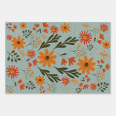 Floral  kleurig vloerpapier inpakpapier vel (Voorkant)