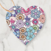Floral kleurpatroon bedankjes labels (Voorkant)