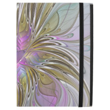 Floral kleurrijk Abstract fractal met roze en goud