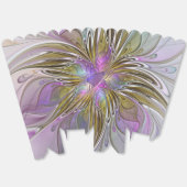 Floral kleurrijk Abstract fractal met roze en goud Bedankdoosjes (Ongevouwen)